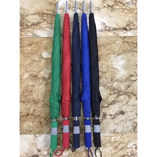 25 Inches Pongee Aluminum Post Foam Handle Long Umbrella