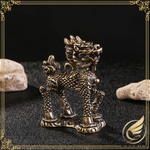 Decor Mini Tượng Nhỏ Lộc Kỳ Lân Phong Thủy Để Bàn Tượng Thánh Thú Bằng Đồng Thau - Đồ Đồng Thuận Tâm