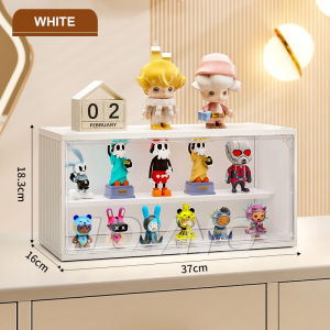 JOVNO Stackable Magnetic Acrylic Display Case | Dustproof Organizer for Collectible Toys - Clear Protection Showcase
