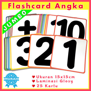 Flashcard JUMBO ANGKA Kartu Pintar Belajar Angka Jumbo FlashCard Number