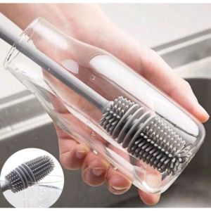 Sikat Silicone Pembersih Botol / Brush Gagang Panjang Bahan Silikon