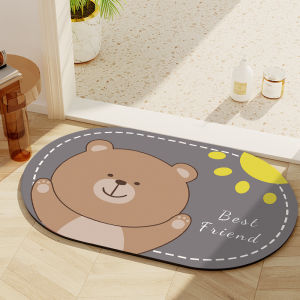 พรมเช็ดเท้า พรมเช็ดเท้าห้องน้ำ พรมปูพื้น ลายการ์ตูนน่ารัก ตกแต่งบ้าน ซับน้ำได้ดี ด้านล่างเป็นยางกันลื่น ขนาด 40*60ซม