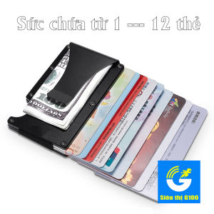Ví kẹp đựng thẻ cao cấp phong cách Châu Âu công nghệ RFID chống scan
