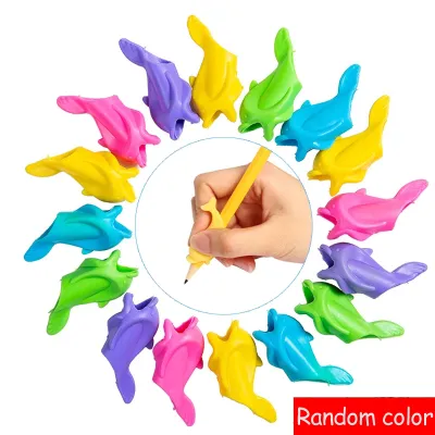 YESPERY 3pcs Children Writing Pencil Grasp Silicone 2-Finger Writing Training Aid Posture Correction Device Guidance on Correct Pencil Grip Random Color