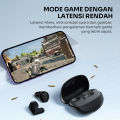 ROBOT TWS Earphone Wireless Bluetooth 5.4 with Gagang Mini 2 cm Headset Bluetooth 37H PlayTime Nova T1 Original - Garansi 1 Tahun. 