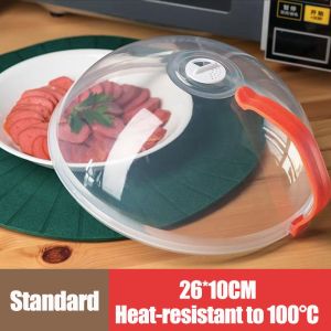 Microwave Food Cover Oven Heating Anti-splash Protector Clear Plastic Dish Lid Vented Splatter Guard Fresh-Keeping