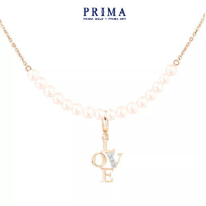 PRIMA Dây chuyền + Mặt dây Vàng9K đính Kim Cương - BST Love Letter - 991N0027+991D0120