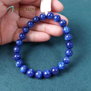 Vòng tay đá Kyanite (sapphia nước) 8.3 li VIP phù hợp mệnh Thủy Mộc | Hoa Minh Gem