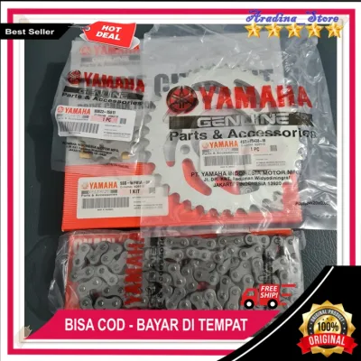 ORI Gear Set Jupiter Mx New 135 Original Yamaha Sparpart Gir Paket Rantai Roda Kit Yamaha Jupiter MX New 135 50C 5SS