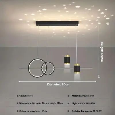 Y&C Dining Lights Chandeliers Modern For Bar Dining Table Counter Light Drop Light Simple