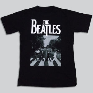 Kaos Rock Legend The Beatles: Abbey Road Cotton Combed Sablon Plastisol