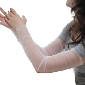 Breathable Ice Silk Arm Covers Sun Blocking Sheer Seethrough Arm Sleeves Sport Gear Armwear For Women Teens Daily Wear