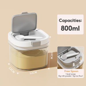 800/1300/1800ML Baby Milk Powder Storage Airtight Container Leakproof Cansiter Jar With Scoop And Scraper