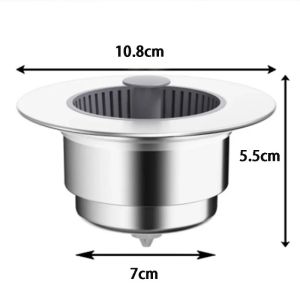 3Pcs Sink Drain Strainer Bathroom Universal Anti-clogging Pop Up Stopper Detachable Kitchen Sink Anti Odor Drain Basket