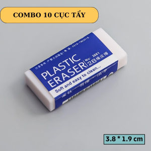 Combo 10 Gôm Tẩy Bút Chì 2B Màu Trắng  Cục Tẩy Cao Su Tổng Hợp pcs