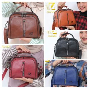 Tas Selempang Jinjing Camelia Ziwafa Bahan Leather Sintetis