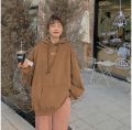 ELLON ARC SWEATER HOODIE OVERSIZE | SWEATER WANITA BIG SIZE. 
