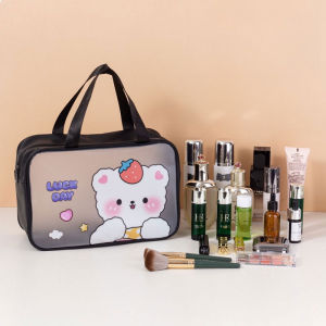 Vixplorn Transparent Toiletry Bag Waterproof Pvc Zipper Case Travel Organizer Mudah Bawa Bathroom Storage Kit