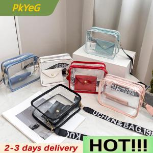 PkYeG Women Transparent Bagwith PVC Clear Purse Crossbody Shoulder Bags With Removable Strap