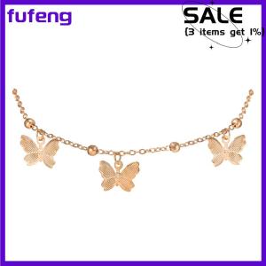 fufeng Hàn Quốc Phong Cách Minimalism Retro Thời Trang Bướm Mặt Dây Chuyền Vòng Đeo Tay Vàng Bạc Màu Đơn Giản Vòng Đeo Tay Cổ Điển Cho Phụ Nữ Đồ Trang Sức