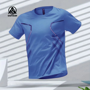 Summer Breathable Sweatshirt Mens Badminton T-Shirt (8 Colors) Fitness Clothing Loose Short-Sleeved Top Quick-Drying Running T-Shirt