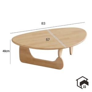 Solid Wood Coffee Table Triangle Coffee Table Special Shaped Vintage Tea Table Living Room Side Table