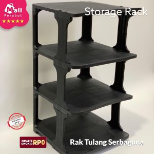 Mall Perabot | Rak Sepatu Susun Tulang Sandal Plastik Serbaguna Tertutup Rumah Kosmetik Furniture Estetik Serbaguna