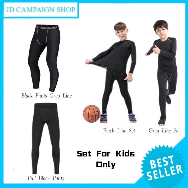 Pro Combat Kids Sport Shirt Pants Baju Seluar Tight Compression