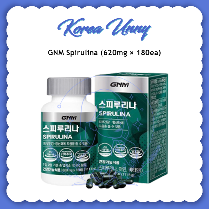 GNM Spirulina with Zinc and Vitamin D (620mg x 180 tablets