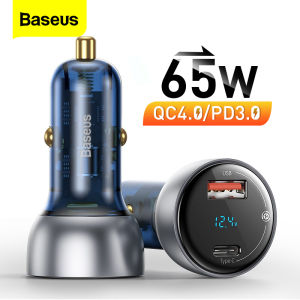 Baseus Bộ sạc xe hơi 65W Cổng USB loại C PD4.0 QC3.0 PPS Sạc nhanh cho iPhone Điện thoại di động Samsung Xiaomi Vivo Oppo Charing