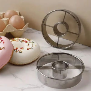 Stainless Steel Donut Mold DIY Rustproof Desserts Bread Cutter Cake Decorating Tools Round Cookie Cutter Baking Supplies