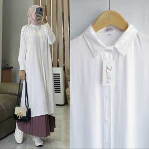 Giovanno Store Fashion Long Tunik Muslimah Wanita Neyla Bahan Rayon Twill Premium Terbaru Long Tunik Wanita Neyla Rayon Twill Premium Ukuran MLXLXXL Jumbo Kekinian