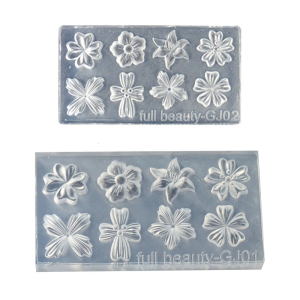 3D Flower Resin Nail Art Decorations Mold Silicone Nail Carving Mold DIY Nail Art Tools Phototherapy Glues Filling Mold
