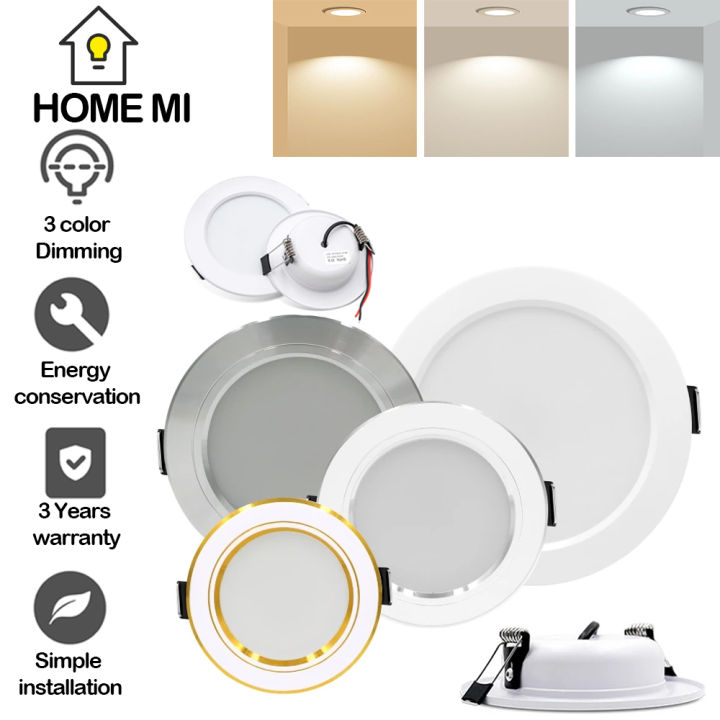 AC175-220V LED Downlight Recessed Pin Lights Panel Ceiling Light, 5W 9W ...