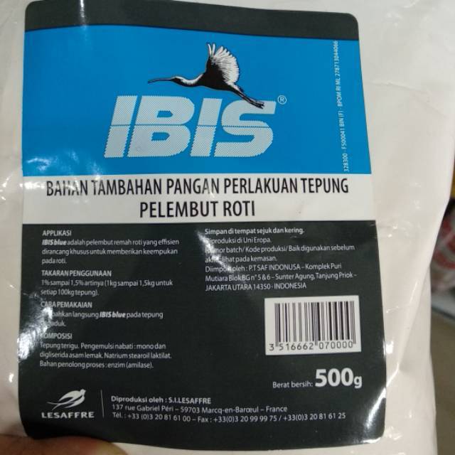 Ibis Blue Roti Bread Improver IBIS BLUE Bahan Pelembut Roti 500gr 500 gr Roti Kue ...