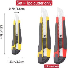 16cm utility cutter knives blade retractable utility knife selft-locking design cutter blade heavy duty blade cutter retractable knife cutter blade refill big paper cutter replacement blade cutting blade for paper office school supplies cutters tools