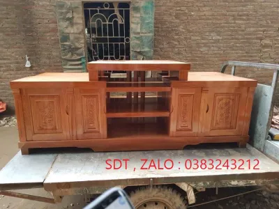 kệ tivi gỗ xoan đào kệ phòng khách 1m6