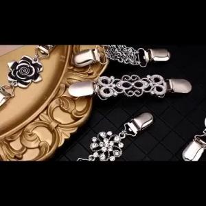 Áo Len Cổ Điển Clip kim cương Khăn choàng lụa có khóa chống chói Trâm Châu Âu phụ kiện phong cách Mỹ