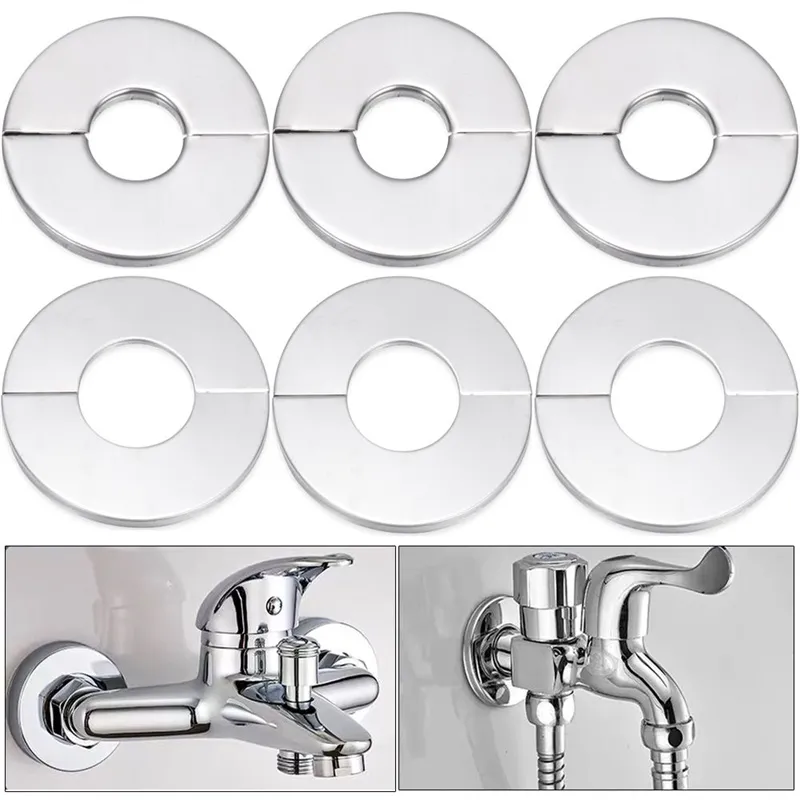 LICTOP Split Flange Pipe Cover - Self-Adhesive Wall Plate For 3.07 Inch Pipes, 4-Pack White - View #9