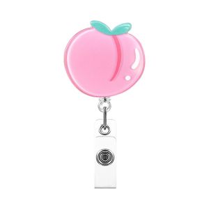 GBDSVD Watermelon Fruit Badge Reel Avocado Telescopic Retractable Badge Clips Easy To Pull Buckle Cute Cartoon ID Card Holder Nurse Doctor