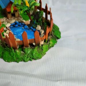 Hiasan Tema Taman Kolam Panjang 35Cm