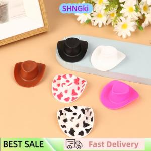 SHNGki 10Pcs Miniature Plastic Doll Hat Western Cowboy Hat Cowgirl Hat For Dolls Decor