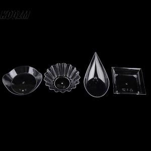 KOQZM 10Pcs Transparent Mini Appetizer Plates Ice Cream Cup Plastic Fruit Candy Cake Jelly Yogurt Mousse Dessert Container Pastry Tool