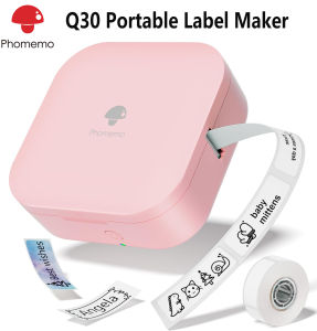 Phomemo Label Maker Machine with Tape Q30 Portable Bluetooth Label Printer for Storage Barcode Mailing Office Home Organizing Sticker Maker Mini Label Maker with Multiple Templates