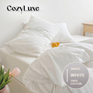 CozyLuxe 890TC 100% Cotton Comforter Set Bedsheet Set– Soft Breathable Hotel Luxury Single Queen King Size