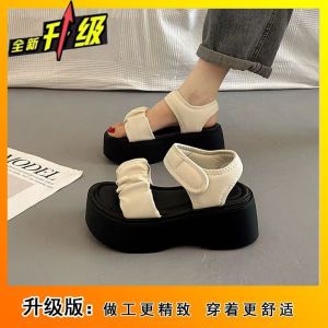 [Free Shipping] Thick-Soled Sandals For Women Perfect For Pairing With Skirts A New Summer Style That Exudes Elegance And Versatility