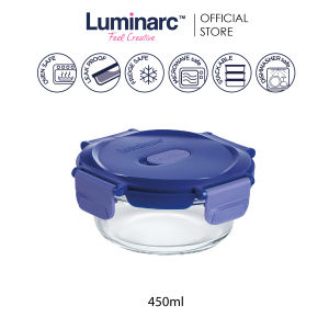 Luminarc Pure Food Storage Box Putina Round (450ML) [Model: V6452] - Kitchenware
