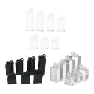 7Pcs Multipurpose Acrylic Rings Display Stand Set for Photography and Ornament Presentation in Elegant Color