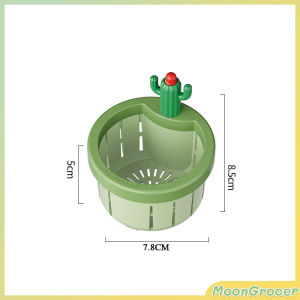 Kitchen Sink Drain Strainer Anti-clogging Food Waste Catcher Sink Drain Basket Cactus Design