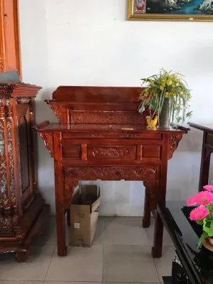 Bàn Thờ Phật Bàn Thờ Gia Tiên 2 Tầng bàn cúng gỗ